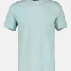 Basic T-shirt met logosteek, effen kleur