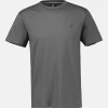 Basic T-shirt met logosteek, effen kleur