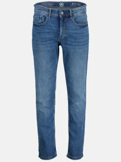 BAXTER 5-pocket denim, RELAXED FIT, effen kleur