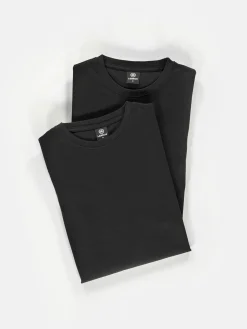 Dubbelpak T-shirt met ronde hals voor heren van premium katoenkwaliteit