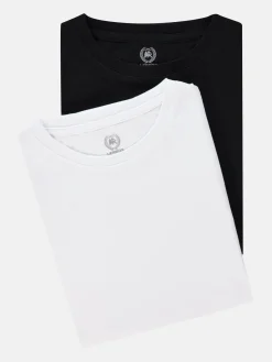 Dubbelpak T-shirts voor heren, ronde hals in premium katoenkwaliteit