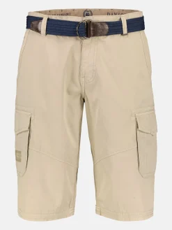 Effen cargobermuda met riem