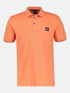 Effen, gewassen poloshirt met stretcheffect