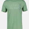 Effen T-shirt met print op de borst