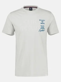 Effen T-shirt met print op de borst