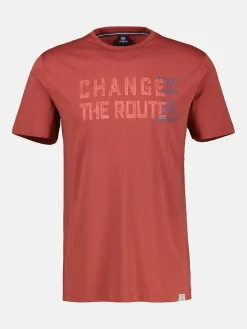 Effen T-shirt met print op de borst