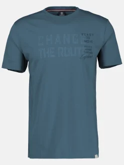 Effen T-shirt met print op de borst