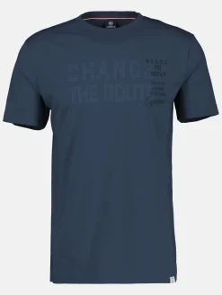 Effen T-shirt met print op de borst