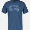 Effen T-shirt voor heren met print op de borst