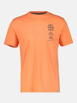 Effen T-shirt voor heren met print op de borst