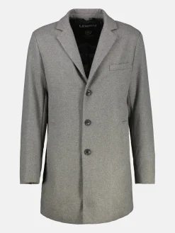 Elegante jas met reverskraag en wolgehalte