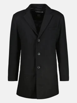 Elegante jas met reverskraag en wolgehalte