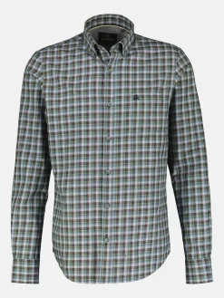 Geruit herenoverhemd met button-downkraag