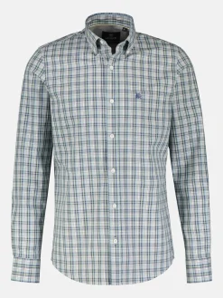 Geruit herenoverhemd met button-downkraag