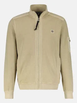 Gestructureerd sweatjack met details