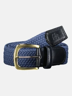 Gevlochten riem met tweekleurige gesp