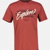 Heren jersey T-shirt met borstprint