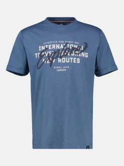 Heren jersey T-shirt met borstprint