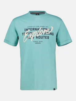 Heren jersey T-shirt met borstprint