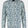 Herenoverhemd met bloemenprint en stretch