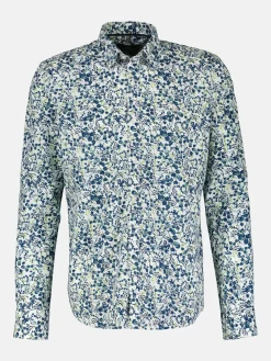 Herenoverhemd met bloemenprint en stretch