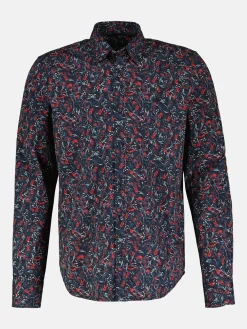 Herenoverhemd met bloemenprint en stretch