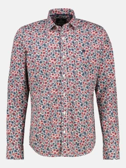Herenshirt met lange mouwen en bloemenprint