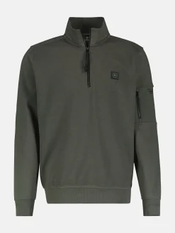 Herensweatshirt met troyerkraag