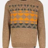 Jacquard gebreide trui voor heren