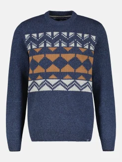 Jacquard gebreide trui voor heren