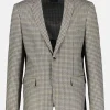 Jersey jasje met pied-de-poule-patroon