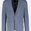 Jerseyblazer met print op de binnenvoering