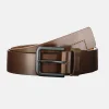 Leren riem MATTHEW met zwarte gesp