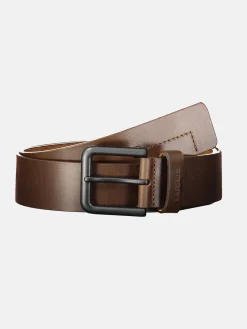 Leren riem MATTHEW met zwarte gesp