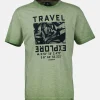 Modieus heren T-shirt met borstprint