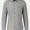 Overhemd met lange mouwen, geruit, verborgen button-down kraag