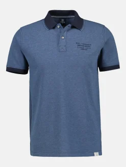 Poloshirt in gemêleerde look
