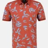 Poloshirt met bloemenprint en contrasterende details