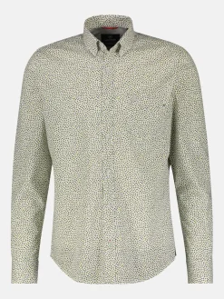 Poplin overhemd met AOP. Rek inhoud