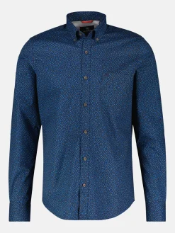 Poplin overhemd met AOP. Rek inhoud