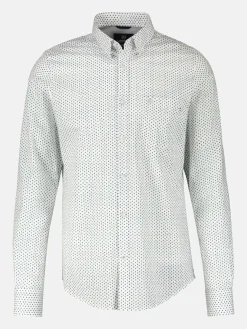 Poplin overhemd met minimale print