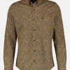 Poplin overhemd met minimale bloemenprint