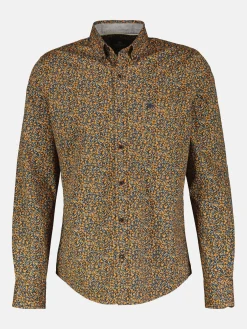 Poplin overhemd met minimale bloemenprint