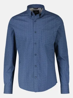 Poplin overhemd met minimale print