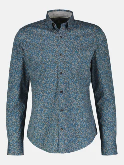Poplin overhemd met minimale bloemenprint