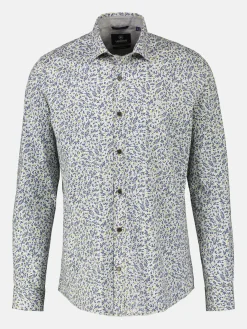 Poplin stretchoverhemd met AOP