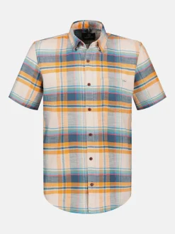 Shirt met halve mouwen en ruitmotief