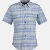 Shirt met korte mouwen in een zomerse structuurkwaliteit
