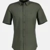 Shirt met korte mouwen in gestructureerde ruitkwaliteit