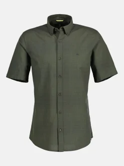 Shirt met korte mouwen in gestructureerde ruitkwaliteit